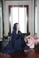 عباية الورود - Jeans Navy Blue 
