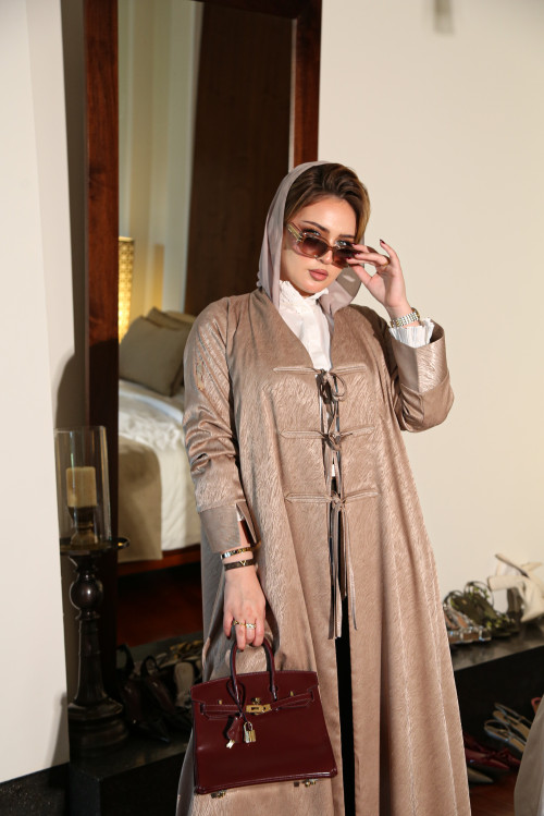 عباية الربطات الأمامية (شامبين) - Front Tie Fastenings
