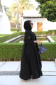 عباية فاخرة مخروزة - أسود