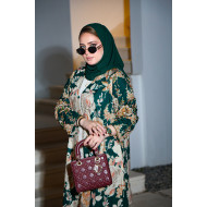 عباية زهور الجوري- Emerald Green
