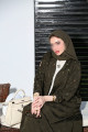 عباية زيتي مخروزة - Olive Sparkles