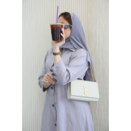 Linen abaya in lavender