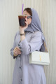 Linen abaya in lavender