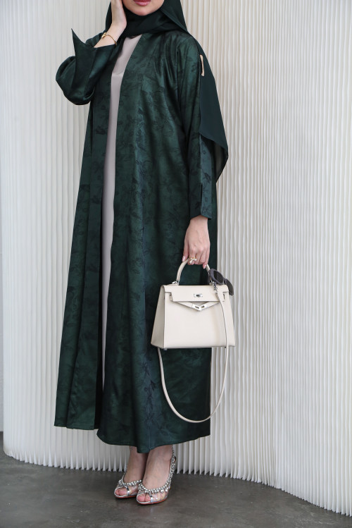 Royal green viscose abaya