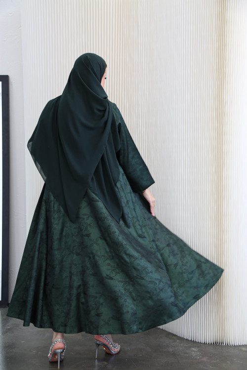 Royal green viscose abaya