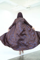 Viscose abaya with a luxurious check on the back