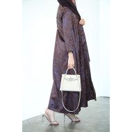 Viscose abaya with a luxurious check on the back