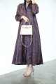 Viscose abaya with a luxurious check on the back