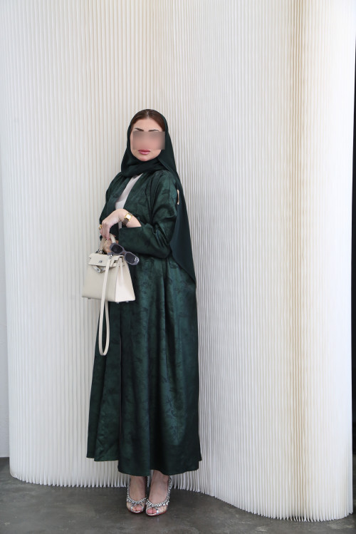 Royal green viscose abaya