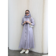 Linen abaya in lavender