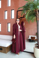 Al Fakhama Abaya - Burgundy