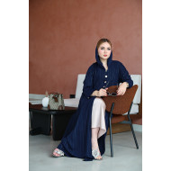 Navy striped abaya