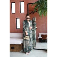 Mint green viscose abaya