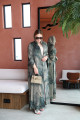Mint green viscose abaya