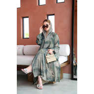 Mint green viscose abaya