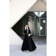 عباية دمج جاكارد مع كريب