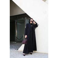 عباية مقلمة دانتيل