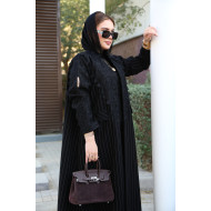 عباية مقلمة دانتيل