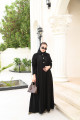 عباية فاخرة بأزرار لؤلؤية