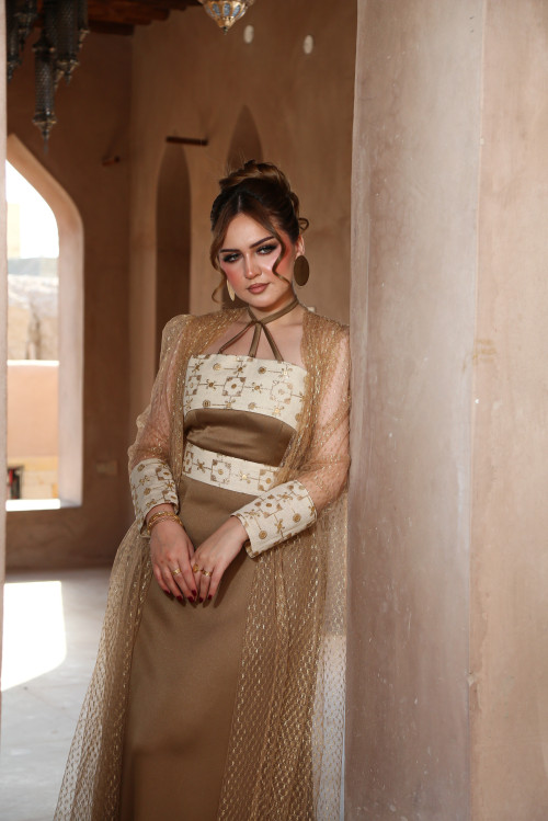 فستان برونزي ناعم