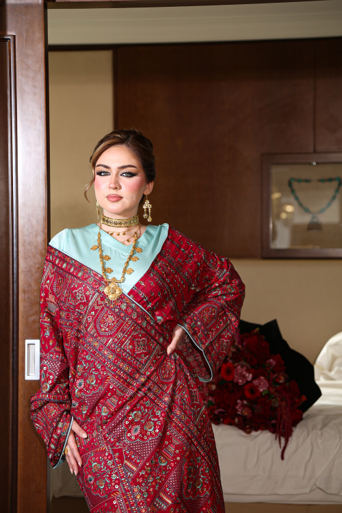 بشت كشميري - فيروز قرمزي