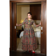 فستان تراثي - Navy