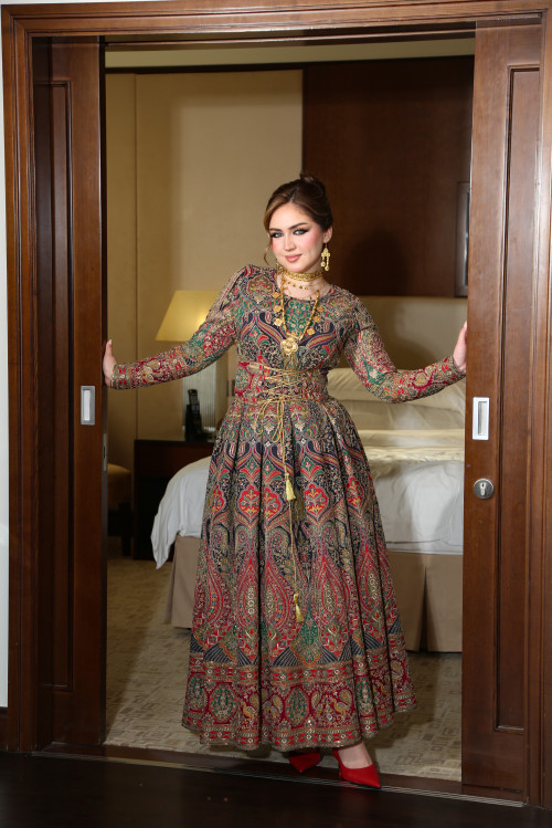 فستان تراثي - Navy