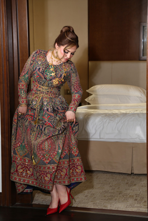 فستان تراثي - Navy