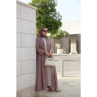 عباية دانتيل بلون موڤ