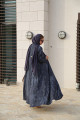 عباية لينن منقوشة