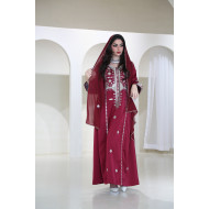 Long maroon balochi dress