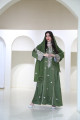 Long olive green balushi dress