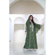 Long olive green balushi dress