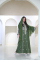 Long olive green balushi dress