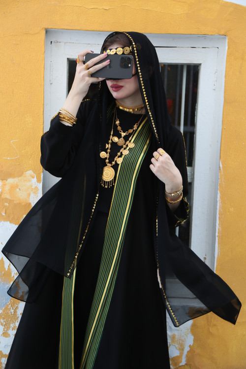 National Day abaya in green