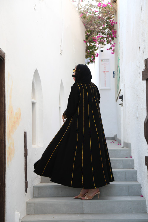 Golden zari abaya