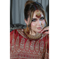Maroon Indian accessories set