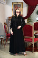 عباية الورود المطرزة- Black Embroidery Roses