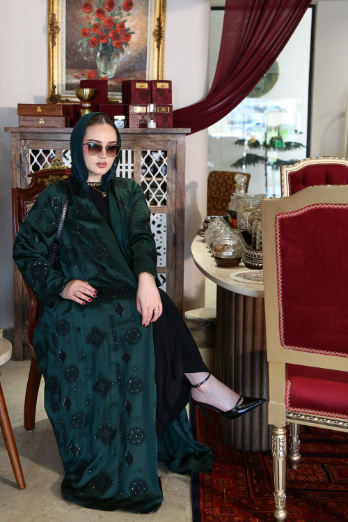 عباية فيسكوز -  Emerald Green