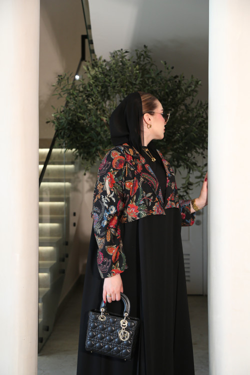 عباية الالوان الشرقية- اسود