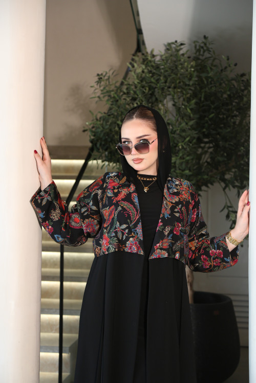 عباية الالوان الشرقية- اسود