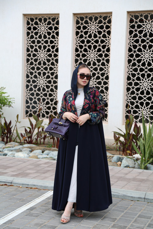 عباية الالوان الشرقية- كحلي