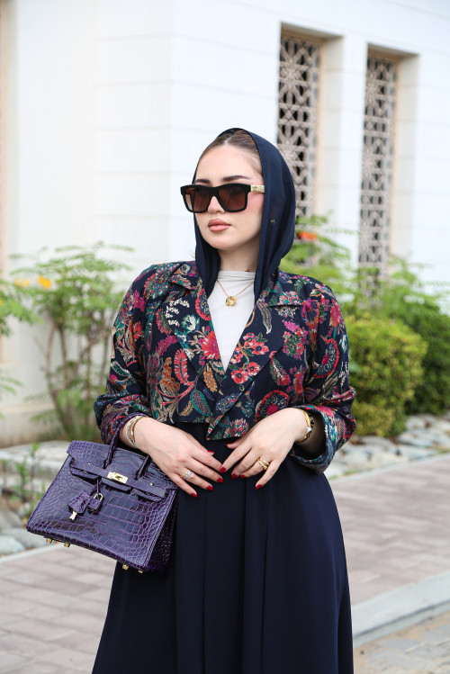 عباية الالوان الشرقية- كحلي