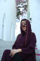 Gulnar abaya in burgundy