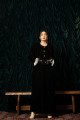 Black velvet Victorian abaya