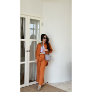 Plain orange linen set