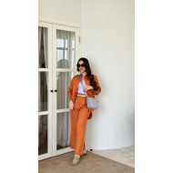 Plain orange linen set