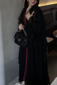 Black pleated abaya