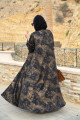 Abaya with golden patterns ( Golden Garden )