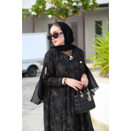 Abaya with copper patterns ( Copper Marble )